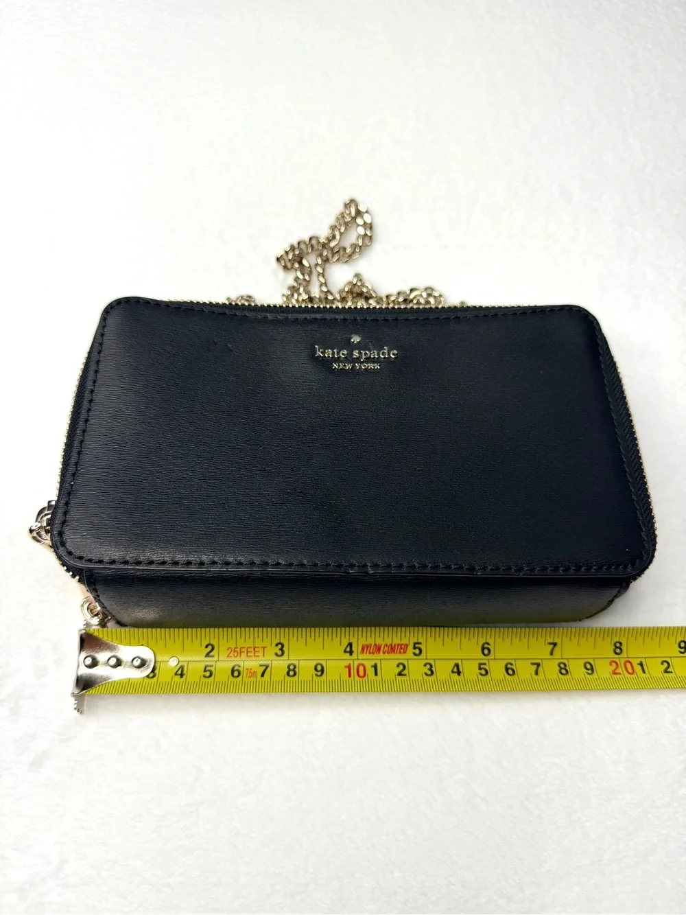 Kate Spade New York Staci Dual Zip Around Crossbody Leather Bag - Black New